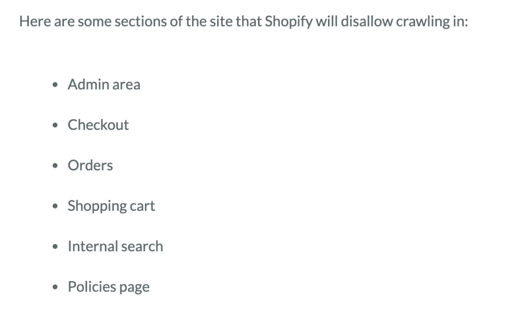 Robots.txt Shopify