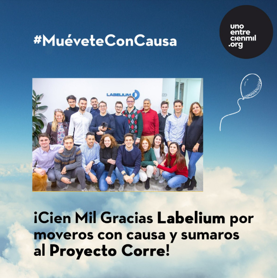 Labelium participó en el Proyecto Corre, un reto solidario de la Fundación Unoentrecienmil